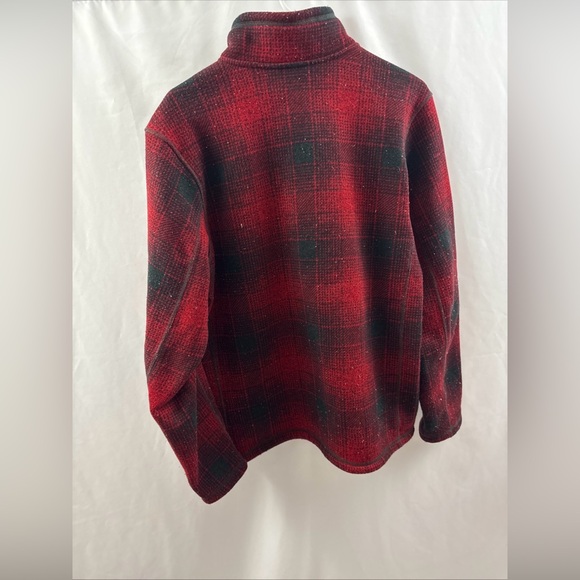 The North Face Buffalo Plaid Fleece 1/2 Zip Pullover Jacket Sz M Black Red Men - Picture 8 of 8